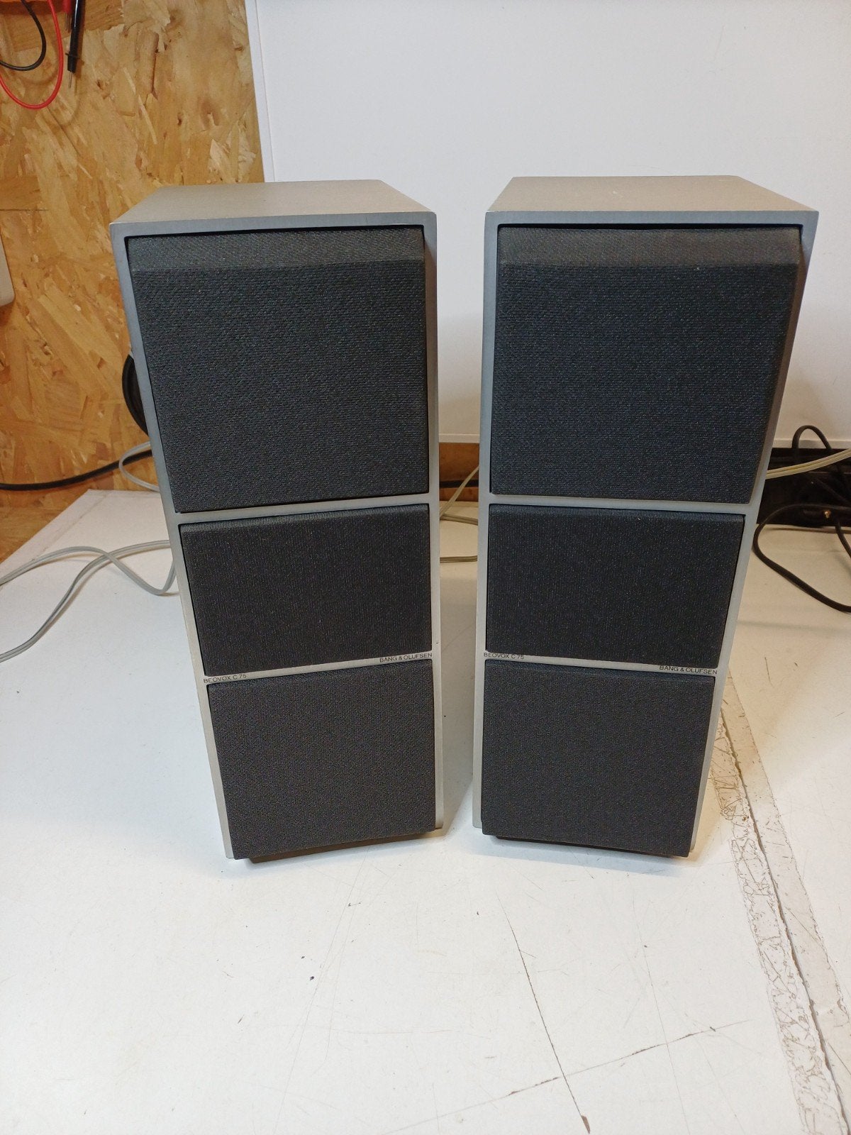 B&O Beovox C75 T6323 speakers - gerefoamd, perfect werkend, Stereo speakers, Inclusief kabels, Refurbished, Ophalen of Verzenden