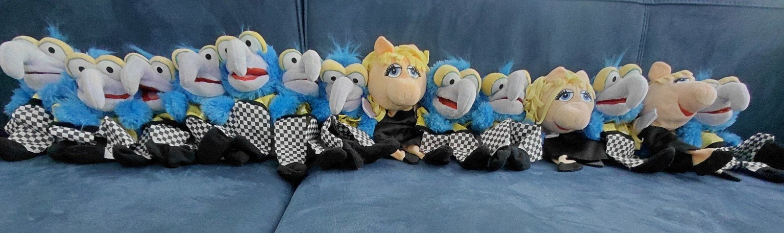 Muppet Show handpoppen - Miss Piggy en Gonzo, Overige merken, Overige karakters, Overige typen, Blauw