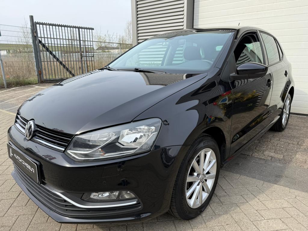 Volkswagen Polo Lounge 1.0 TSI 55KW 2015 Zwart 5-Deurs|APK, Auto's, Volkswagen, Stof, Zwart, Zwart, Bedrijf