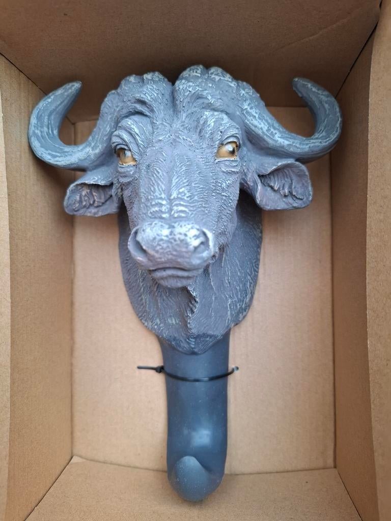 Unieke buffelkop kapstokhaak - Decoratieve wandhaak, Huis en Inrichting, Overige materialen, Wandhaken, Nieuw, Ophalen of Verzenden