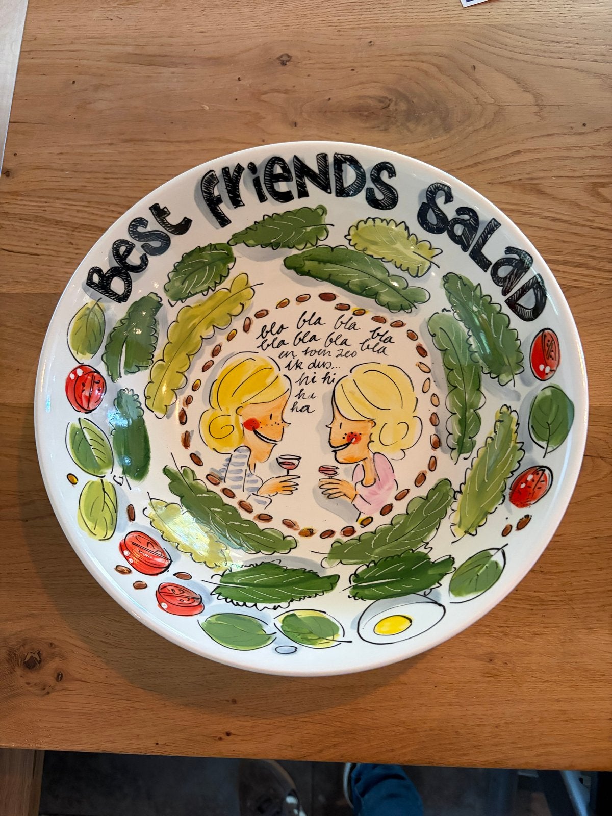 Blond Amsterdam Saladeschaal "Best Friends Salad" 2011, Nieuw, Ophalen of Verzenden, Schaal of Schalen, Aardewerk