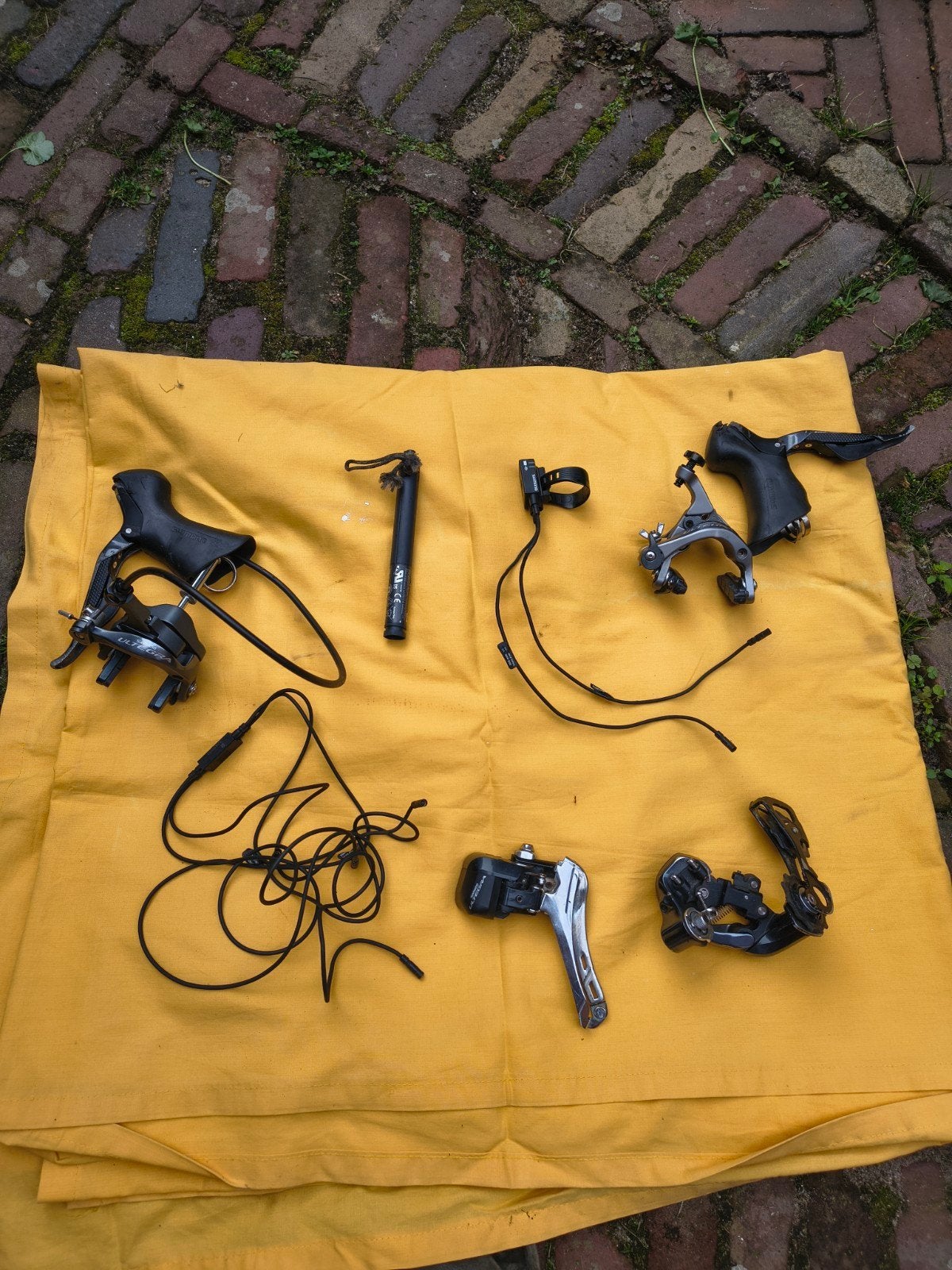 Shimano Ultegra Di2 6870 Groepset - Gebruikt, Fietsen en Brommers, Gebruikt, Ophalen of Verzenden, Derailleur of Ketting, Aluminium