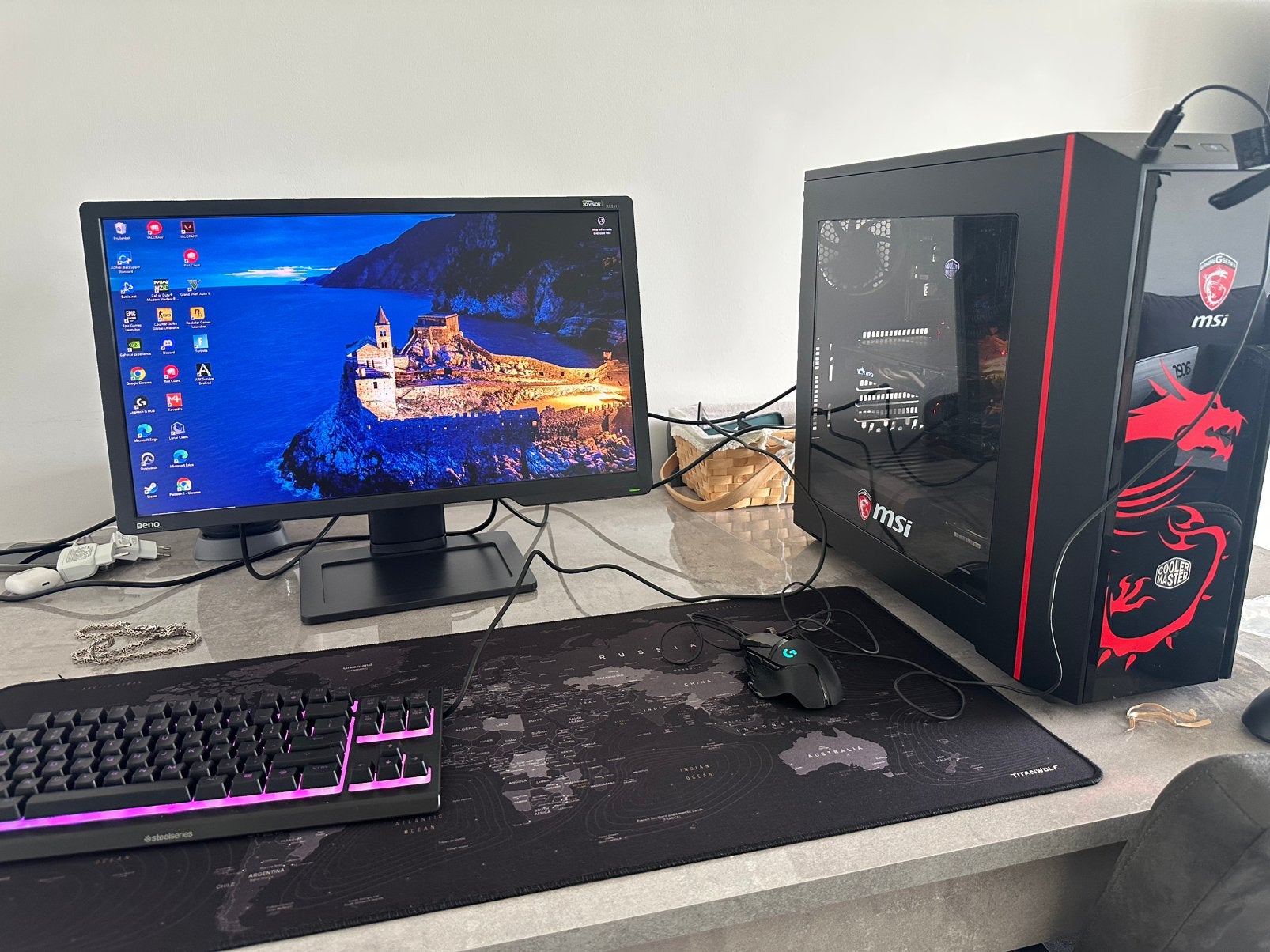 Volledige Gaming Setup, Computers en Software, Desktop Pc's, Zo goed als nieuw, Gaming, HDD, Ophalen