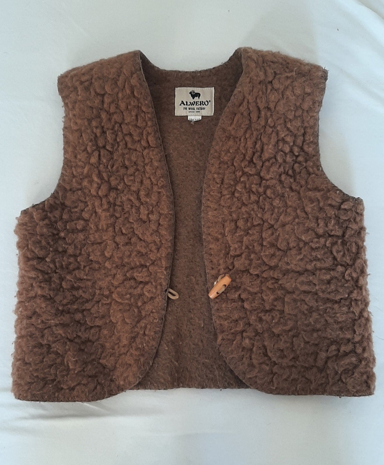 Alwero wollen bodywarmer maat 104-110, Gebruikt, Jongen of Meisje, Trui of Vest, Ophalen of Verzenden