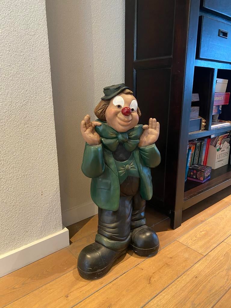 Grote vrolijke clown sculptuur, Ophalen of Verzenden, Zo goed als nieuw, Overige typen