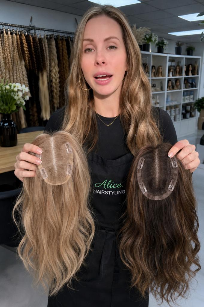 Pruik Haartopper Hair Topper Frontal Lace Wig handmade New, Ophalen of Verzenden, Nieuw, Pruik of Haarverlenging