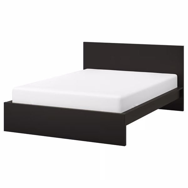 IKEA Malm bed, Huis en Inrichting, Slaapkamer | Bedden, Ophalen, Zwart, Tweepersoons, Zo goed als nieuw