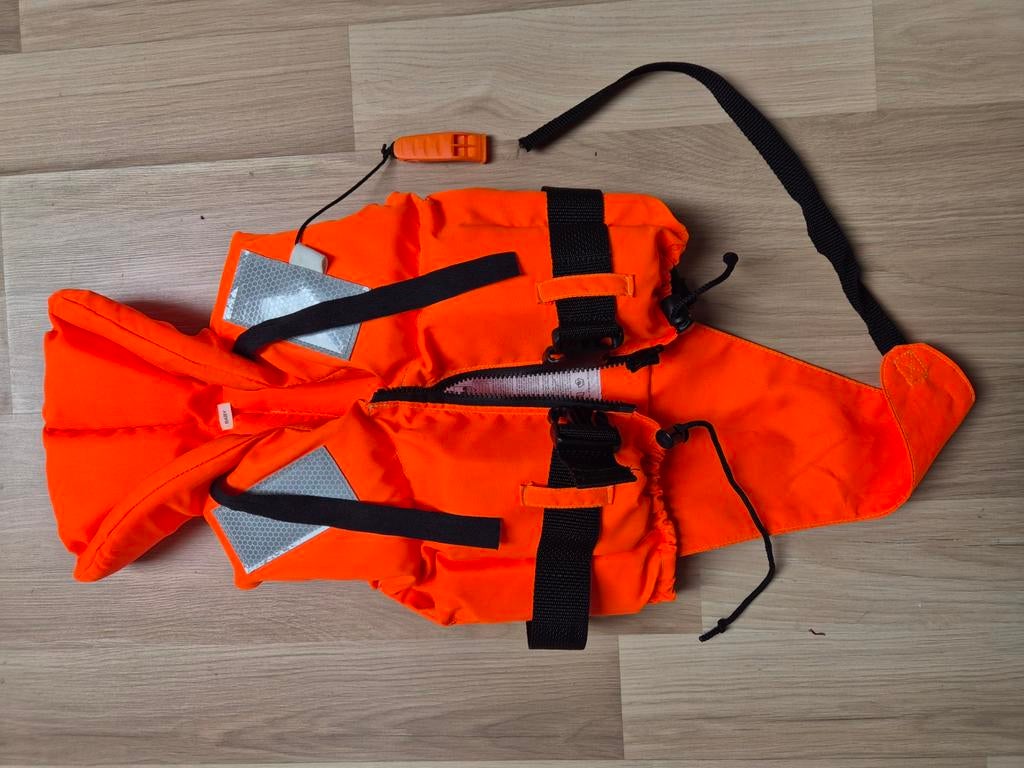 Oranje reddingsvest 100N voor baby/kind, Watersport en Boten, Watersportkleding, Ophalen, Gebruikt, Kind, Hema