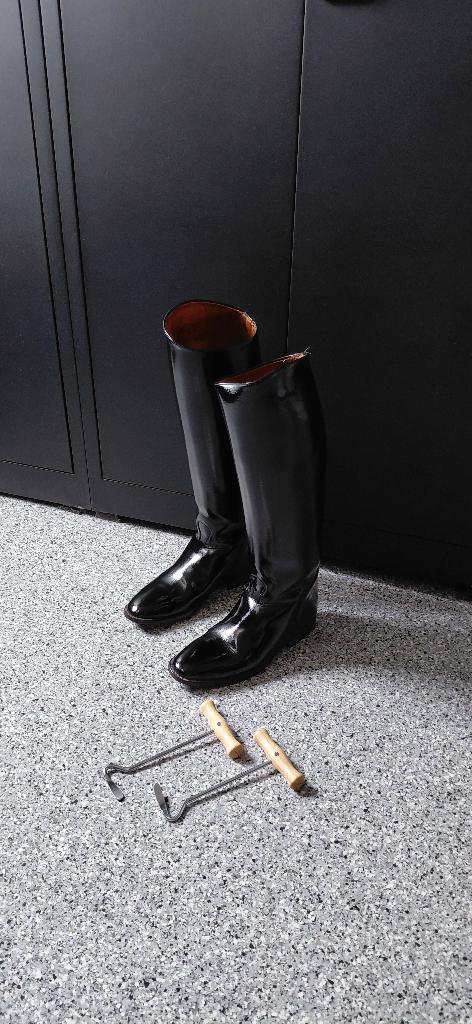 Leren paardrijlaarzen, Dieren en Toebehoren, Paardrijkleding, Ophalen, Zo goed als nieuw, Dressuur, Schoeisel