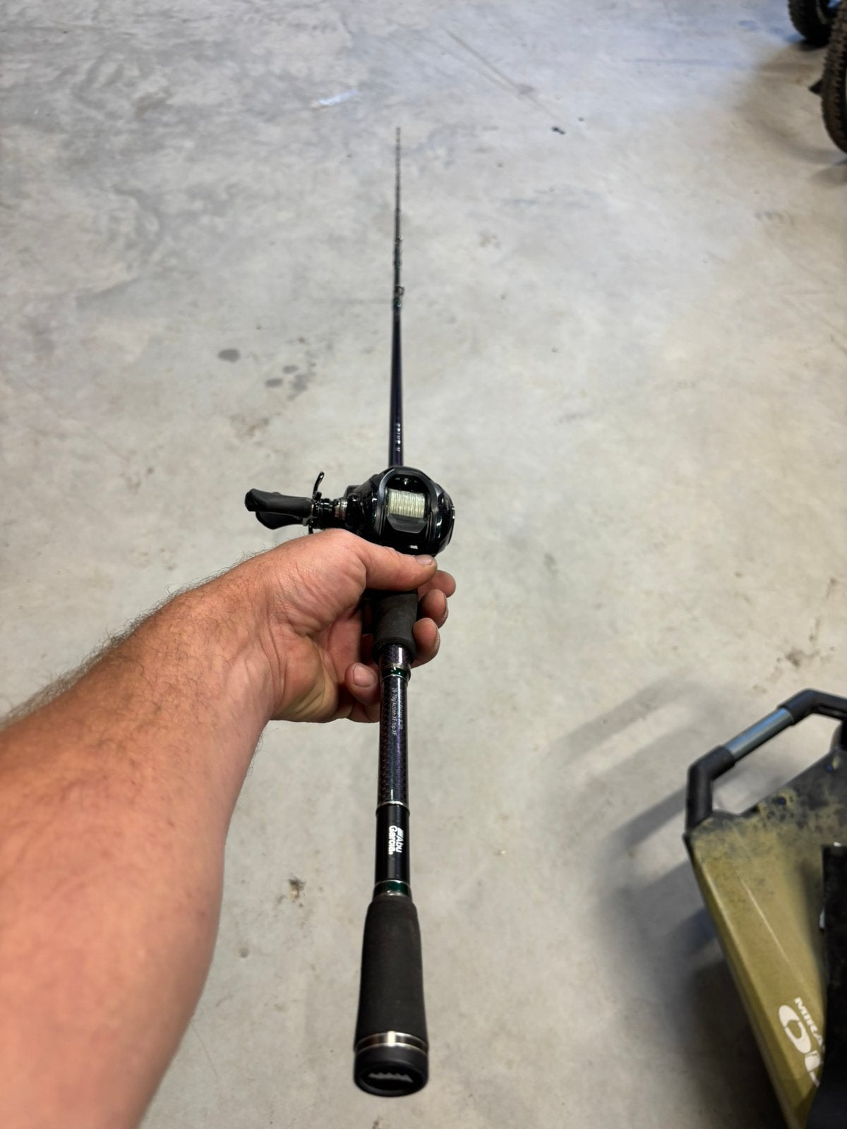 Abu garcia Spike x vertical pelagic., Ophalen of Verzenden, Zo goed als nieuw, Complete set