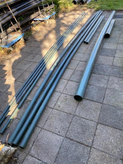 diverse groene pvc buizen Bieden, Doe-het-zelf en Verbouw, Buizen en Afvoer, Ophalen, Pvc, Minder dan 2 meter, 80 mm of meer