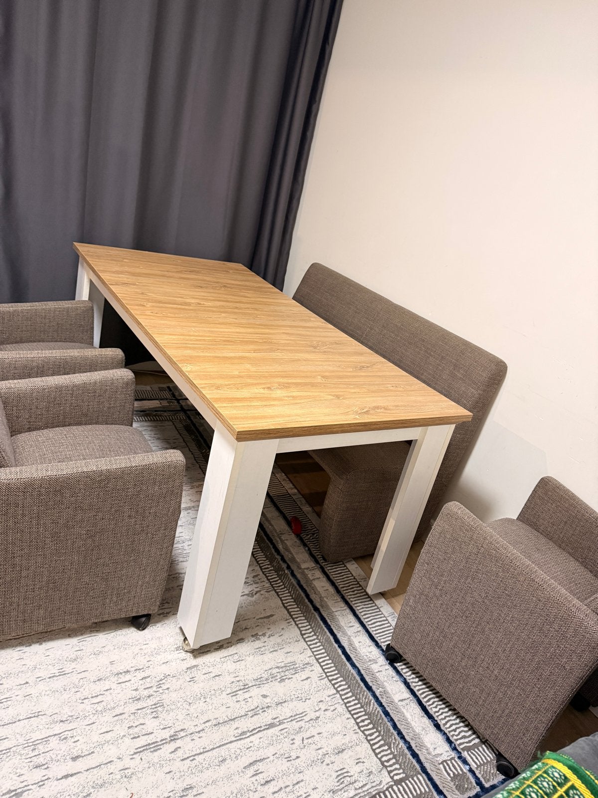 Uitschuifbare eettafel 180x90 (tot 260) met banken, Huis en Inrichting, Tafels | Eettafels, Ophalen, Gebruikt, 50 tot 100 cm, Vijf personen of meer