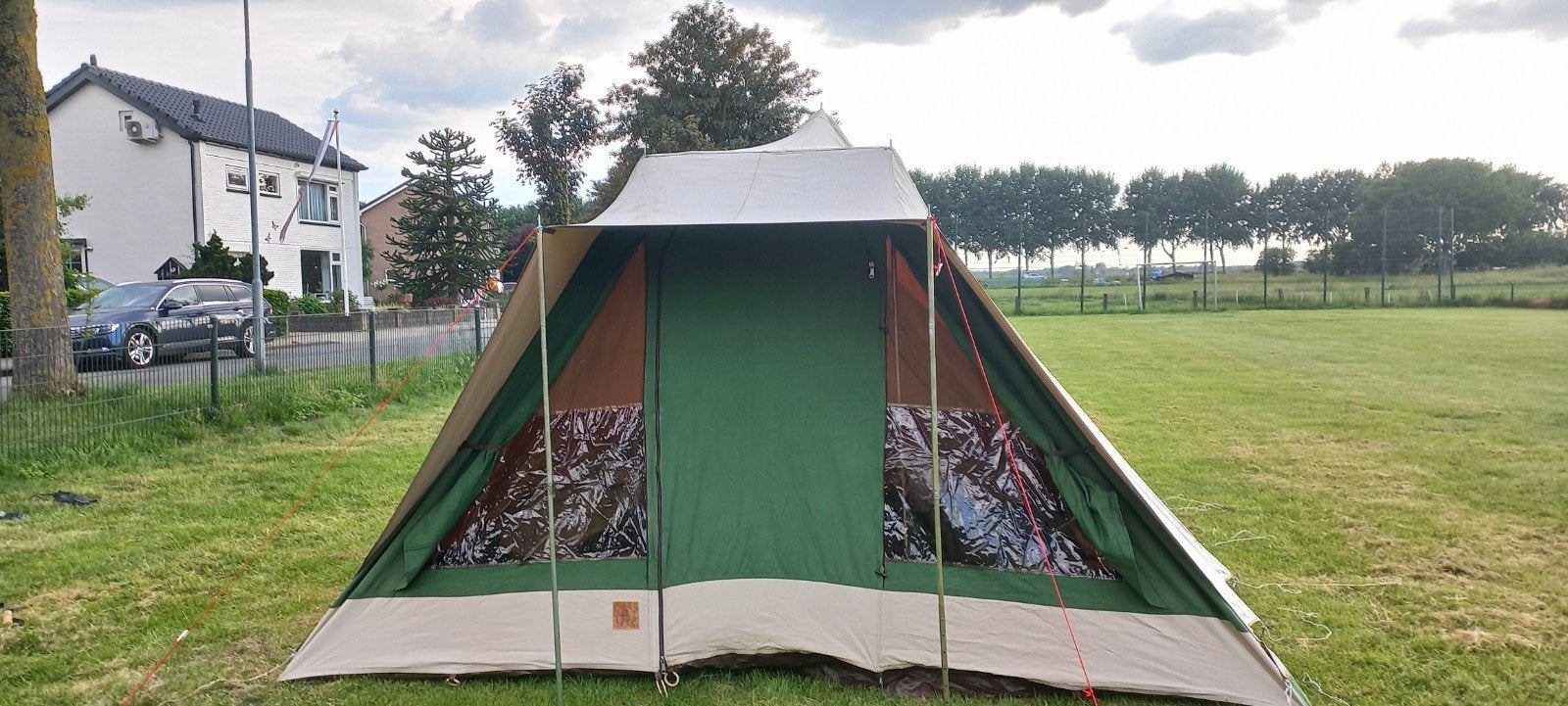 Stormtent piramidetent ks 202 doek 4 persoons, Caravans en Kamperen, Tenten, Ophalen, Gebruikt, Tot en met 4