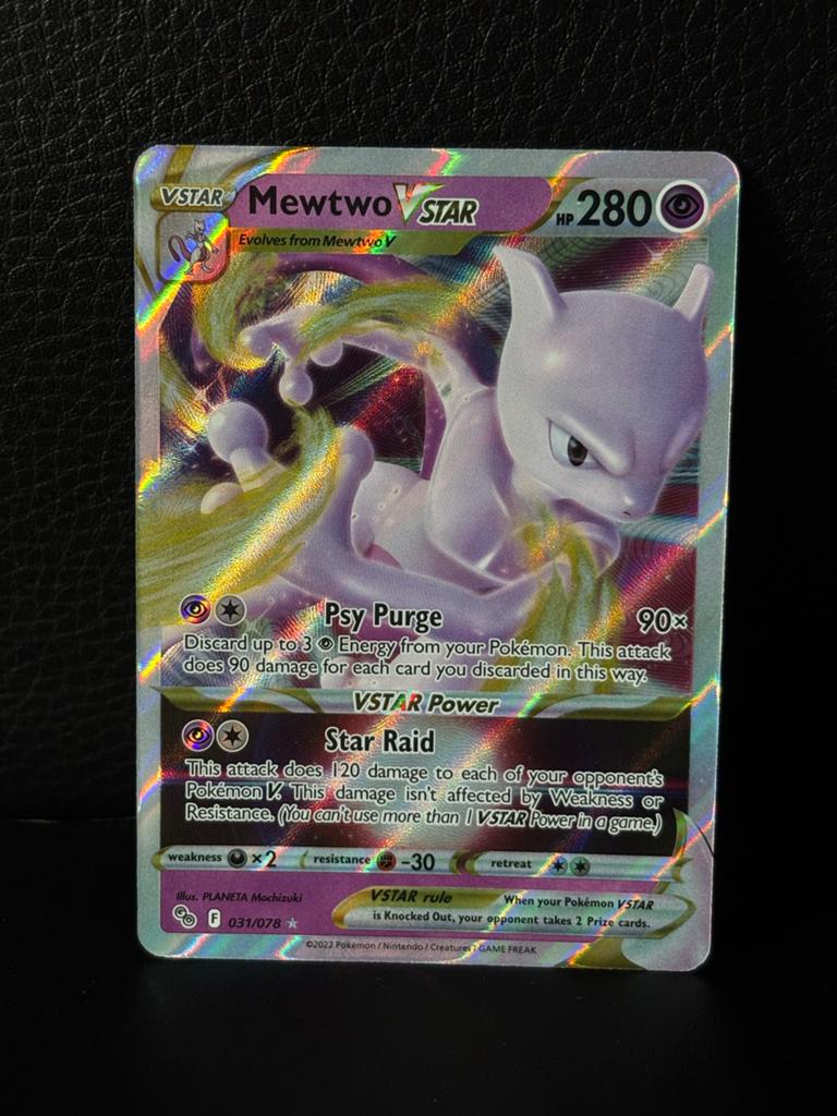 Mewtwo VSTAR Pokémon Kaart (031/078) - Zo goed als nieuw, Ophalen of Verzenden, Zo goed als nieuw, Losse kaart, Foil