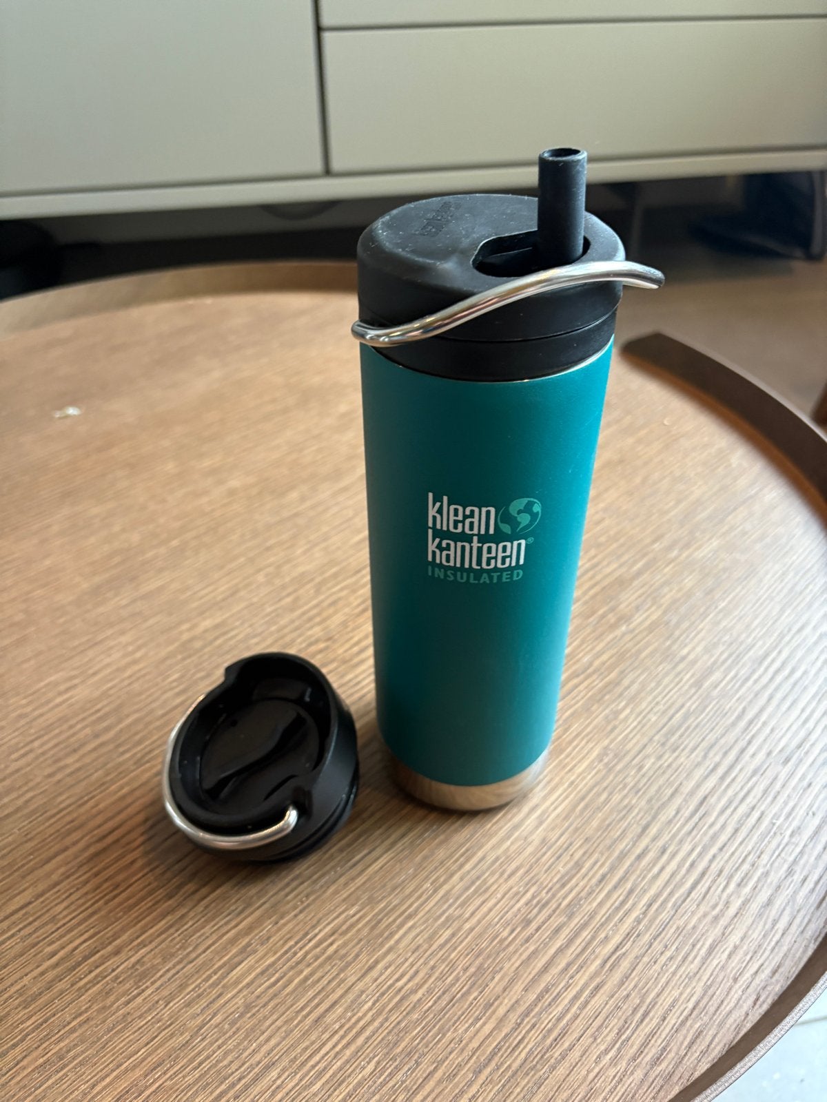 Klean Kanteen Geïsoleerde Fles - 473 ml, Ophalen of Verzenden, Metaal, Overige merken, Groen