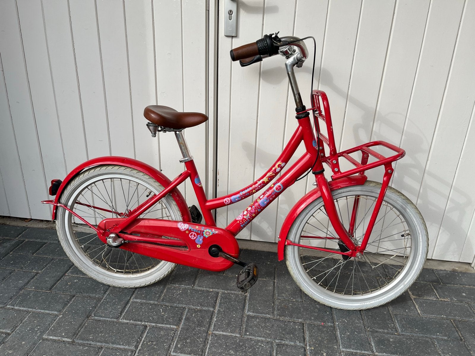 Bike Fun Love & Peace Kinderfiets 20 inch Rood, Ophalen, Gebruikt, Terugtraprem, 20 inch of meer