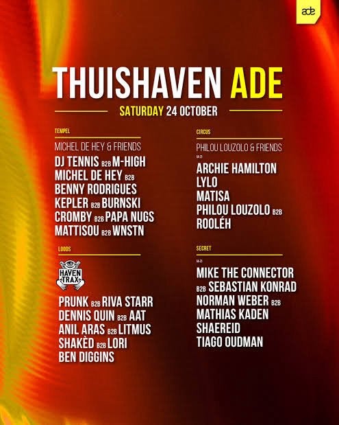 2 Thuishaven ADE zaterdag tickets, Twee personen