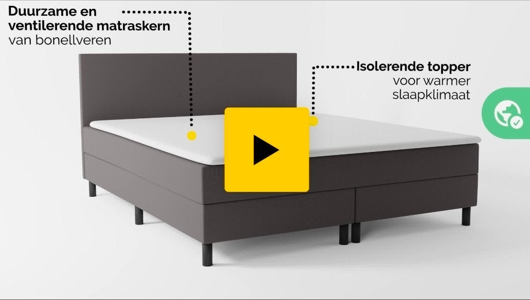 Boxspring Owen (Beter Bed), 1.20x2.00, Huis en Inrichting, Ophalen, Zwart, 120 cm, 200 cm