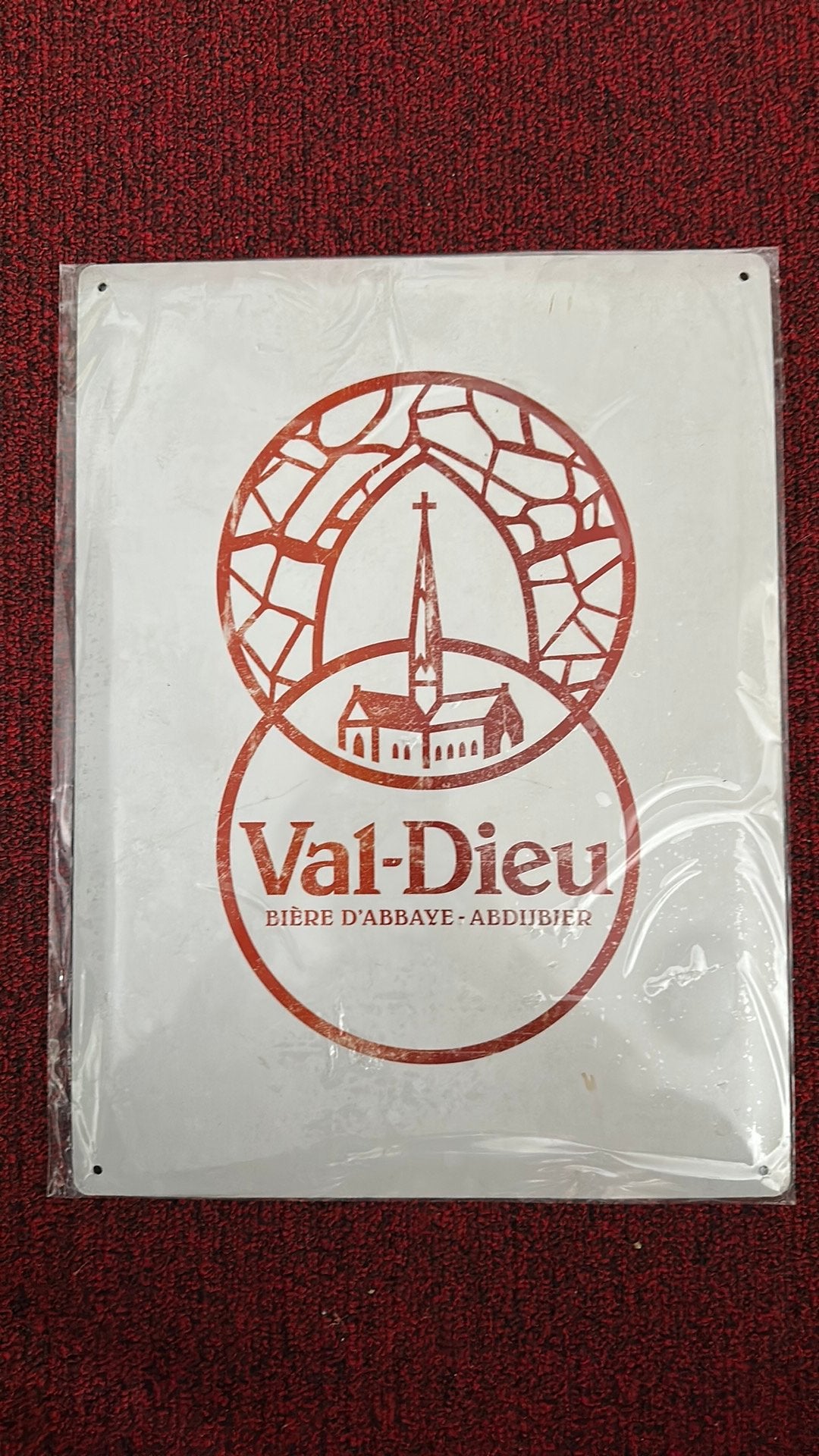 Val Dieu - metalen bier reclame bord, Ophalen of Verzenden, Zo goed als nieuw, Reclamebord, Plaat of Schild, Overige merken