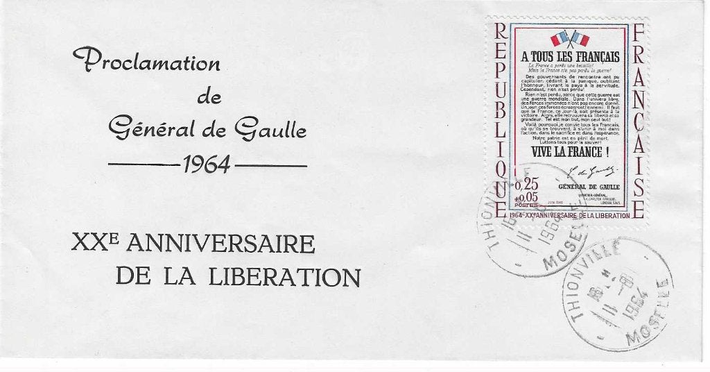 Frankrijk Francais proclamation de Gaulle 1964, Verzenden