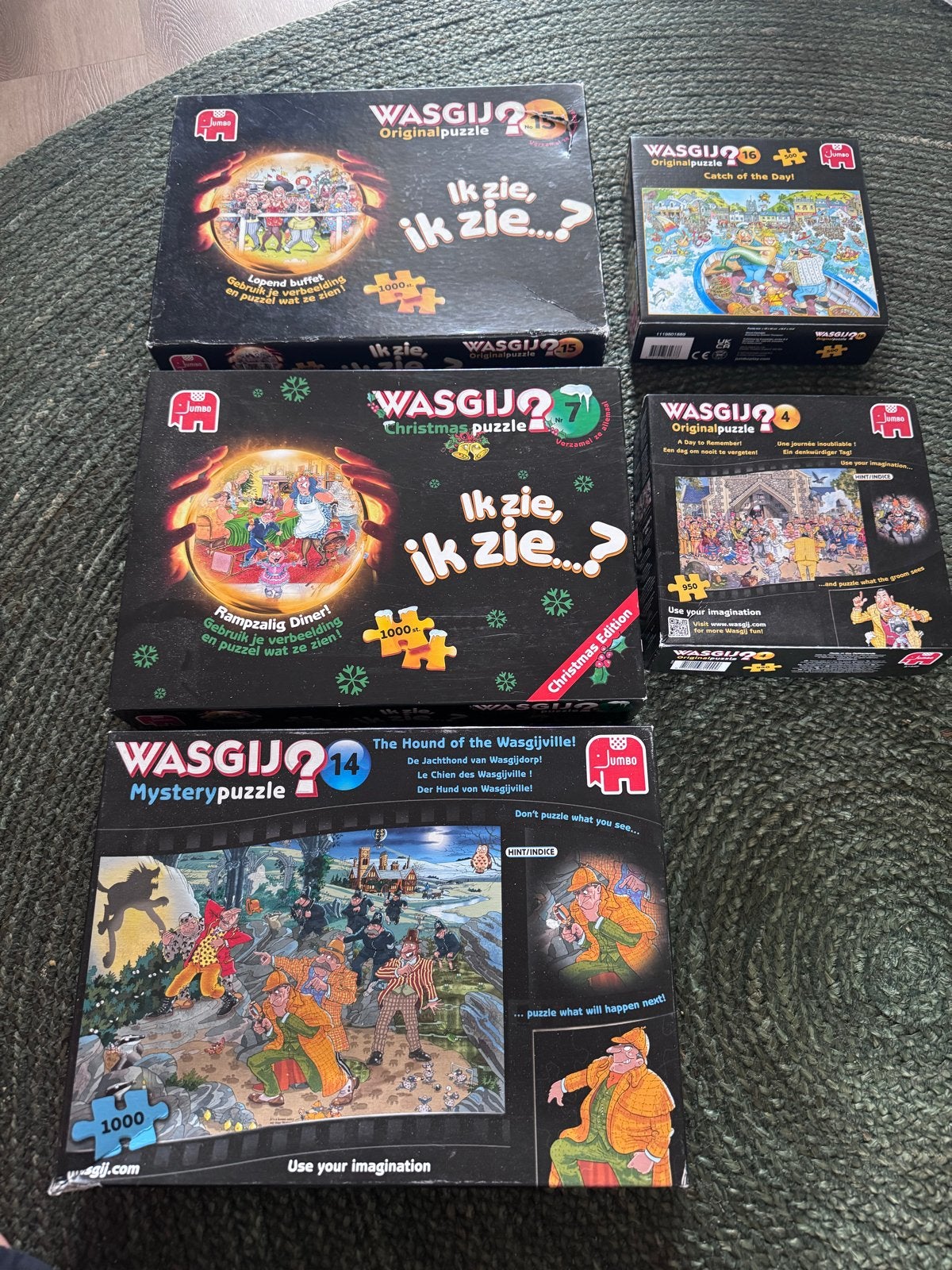 collectie Wasgij en andere legpuzzels (1000 stukjes), Ophalen of Verzenden, 500 t/m 1500 stukjes, Gebruikt, Legpuzzel