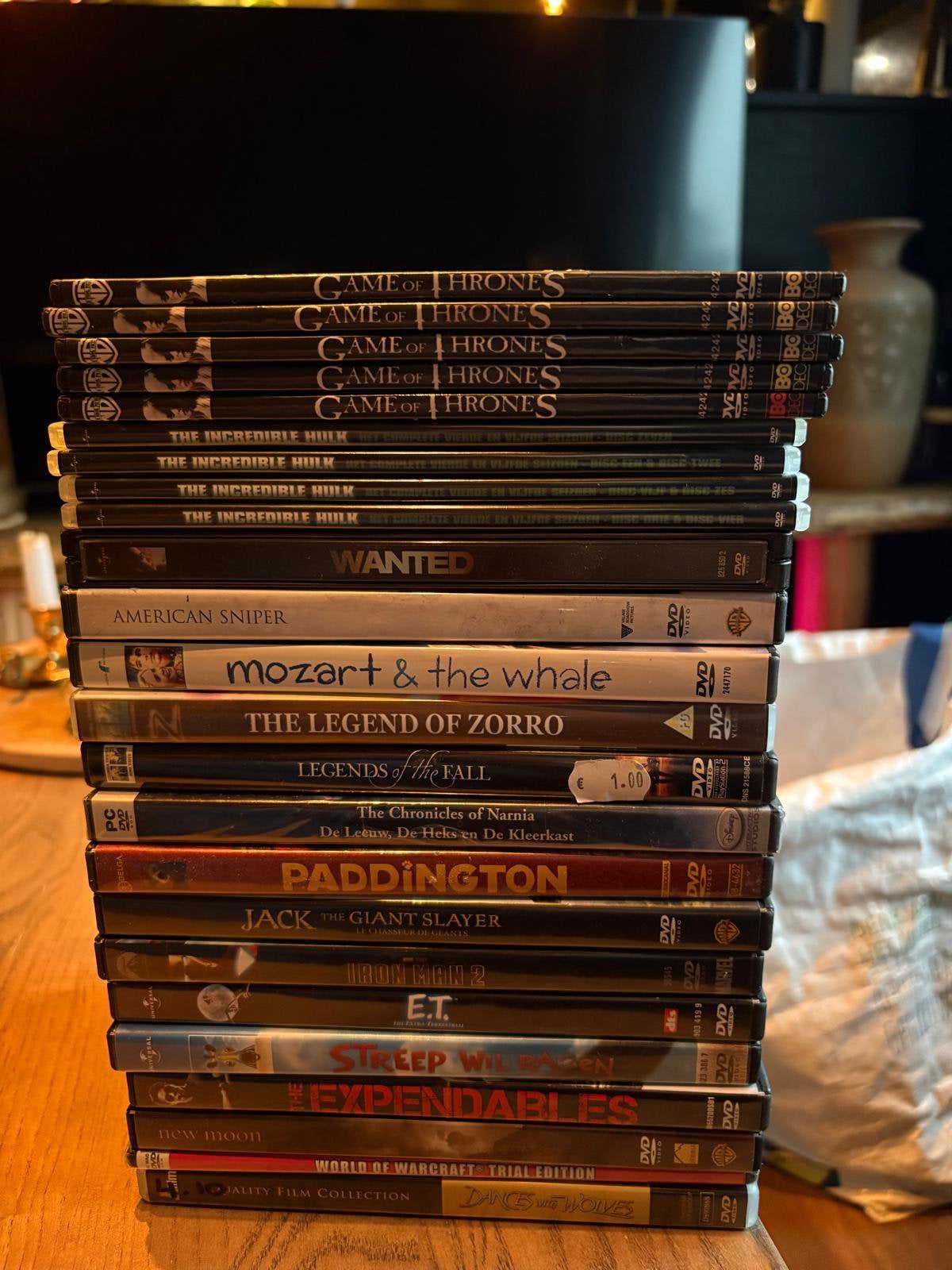 DVD-pakket films & series - Game of Thrones, Hulk, Disney, Ophalen of Verzenden, Gebruikt