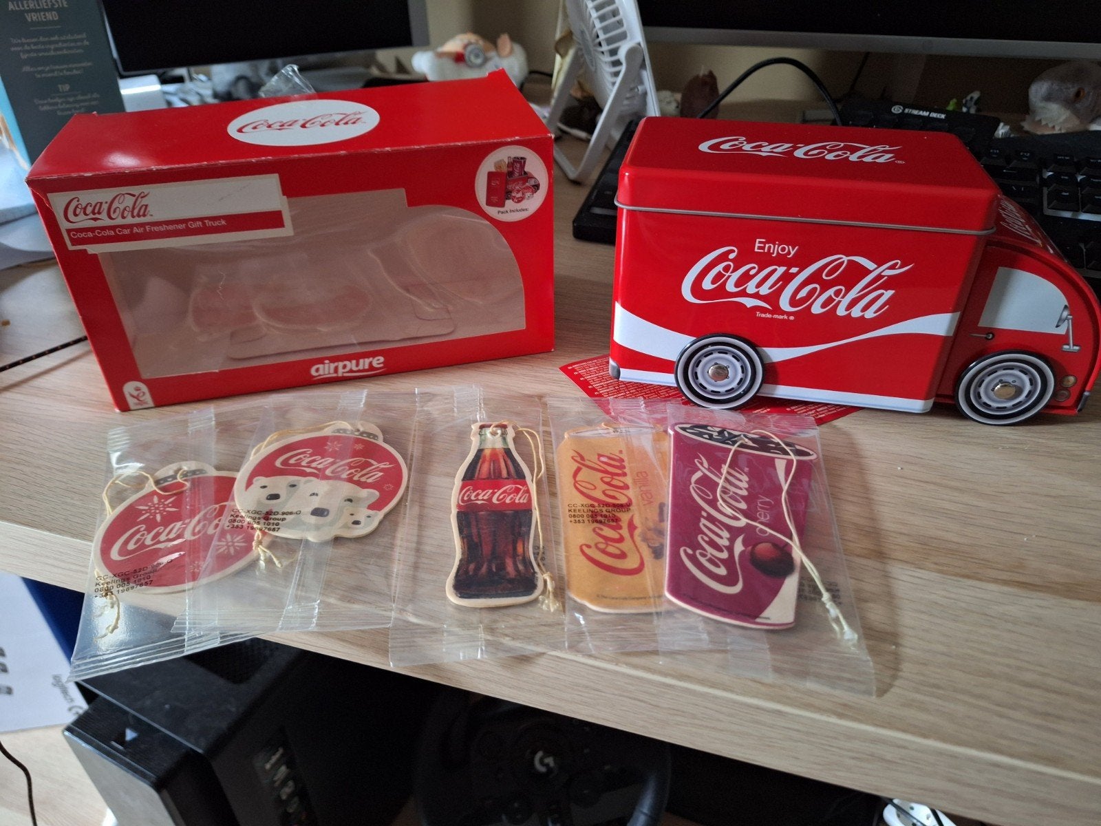 Coca-Cola geschenkdoos met 5 autoluchtverfrissers, Ophalen of Verzenden, Nieuw