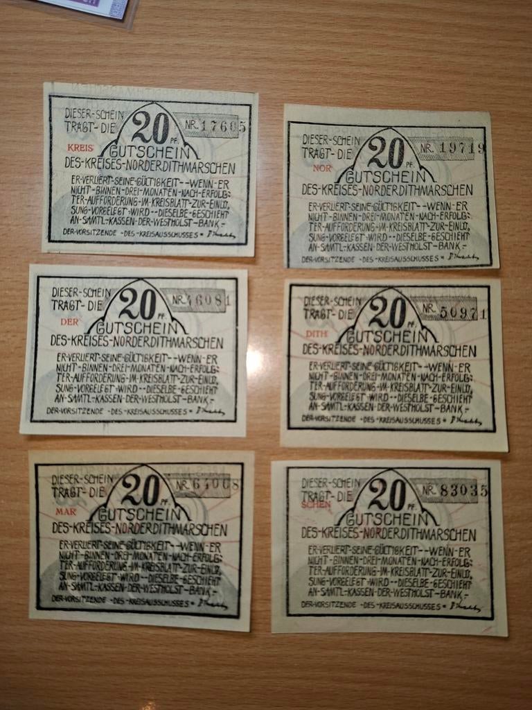 Duits Notgeld Norder-Dithmarschen Noodgeld, Ophalen of Verzenden, Duitsland