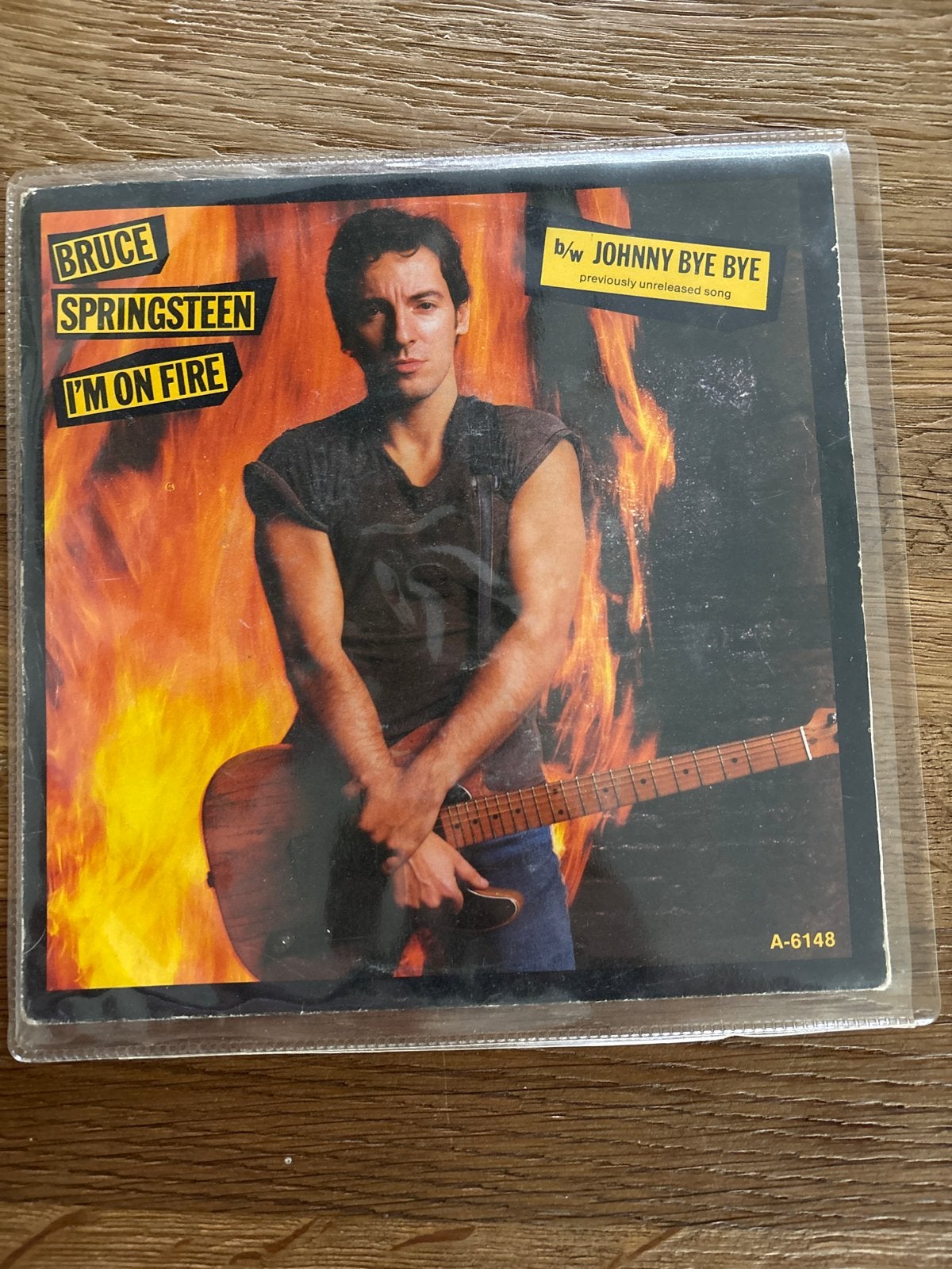 Bruce Springsteen - I'm On Fire / Johnny Bye Bye 7 inch viny, Gebruikt, 7 inch, Pop, EP