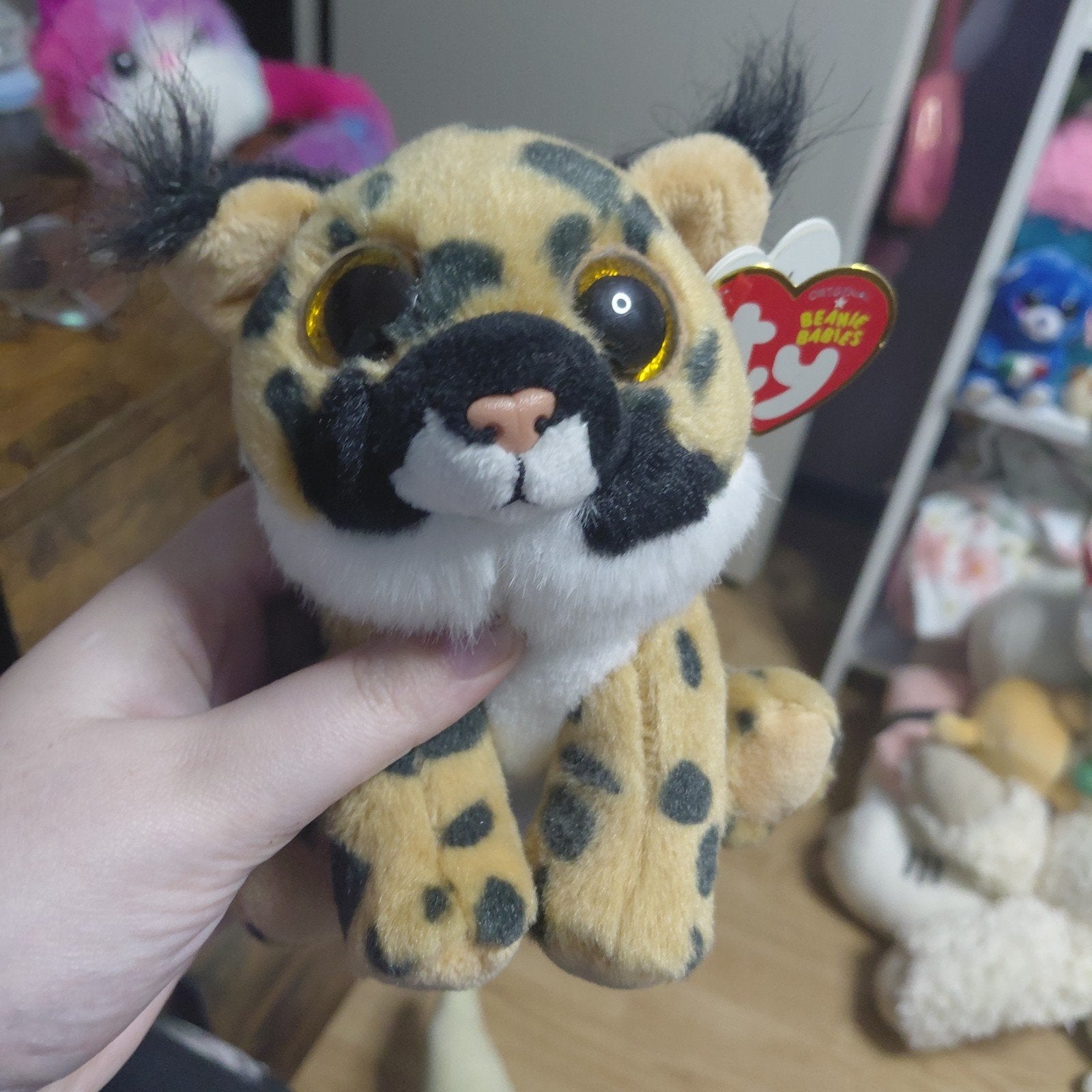 Ty Original Beanie Babies Larry Lynx - 15 cm, Overige karakters, Overige typen, Nieuw, Ophalen of Verzenden