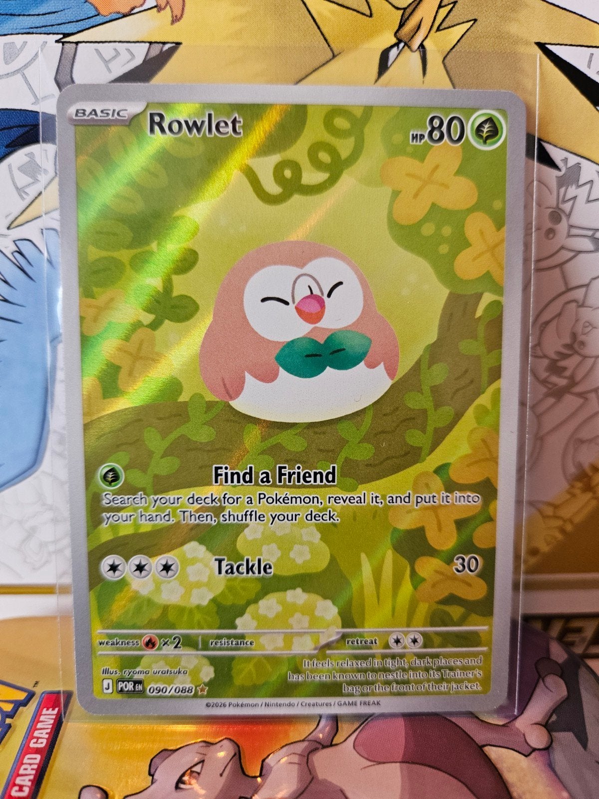 Rowlet 090/088 Perfect Order Full Art New Pokémon Card, Ophalen of Verzenden, Nieuw, Losse kaart, Foil
