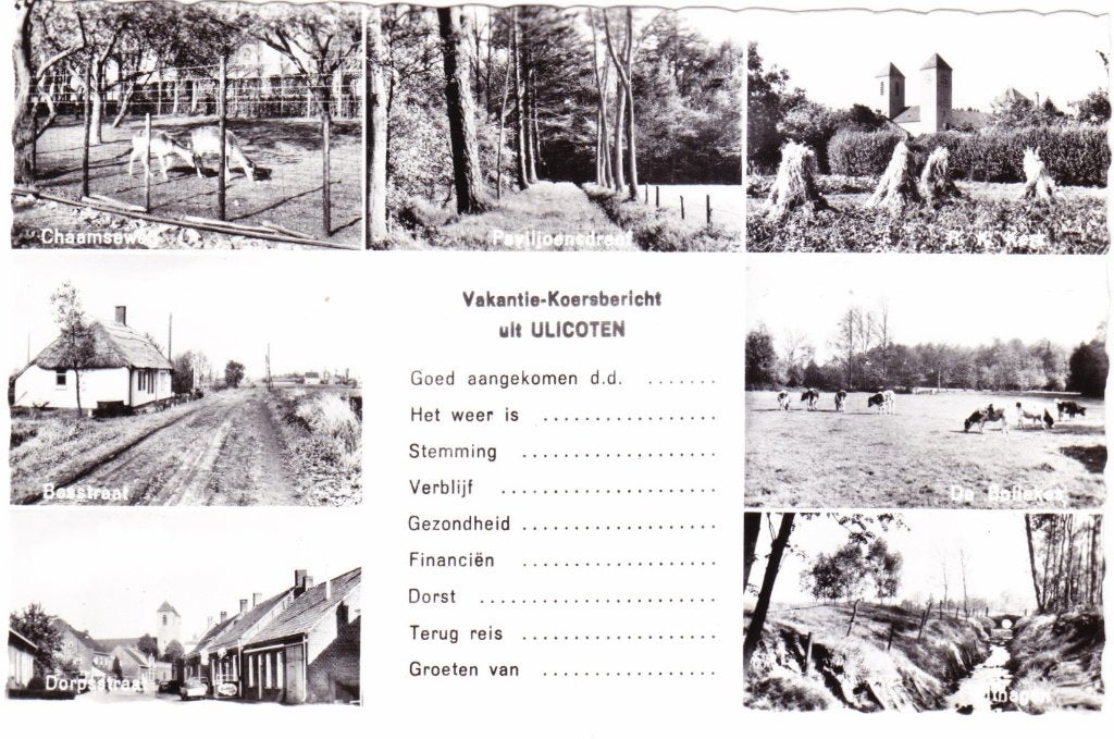 Vakantie-Koersbericht uit Ulicoten, Verzenden, 1960 tot 1980, Ongelopen, Noord-Brabant