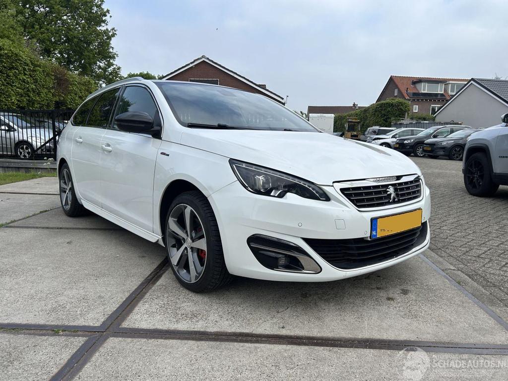 Peugeot 308 SW 1.2 PureTech GT-line (bj 2016), 1199 cc, Wit, Stationwagon, Handgeschakeld