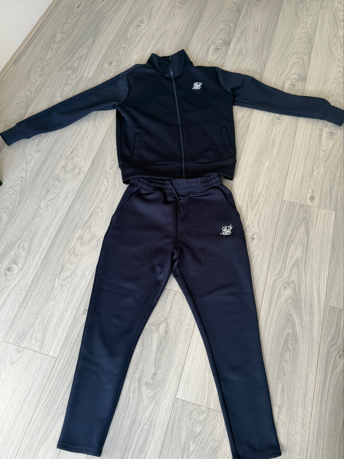 Heren Trainingspak Siksilk - Vest S, Broek M, Zwart, Overige maten, Ophalen of Verzenden, Gedragen