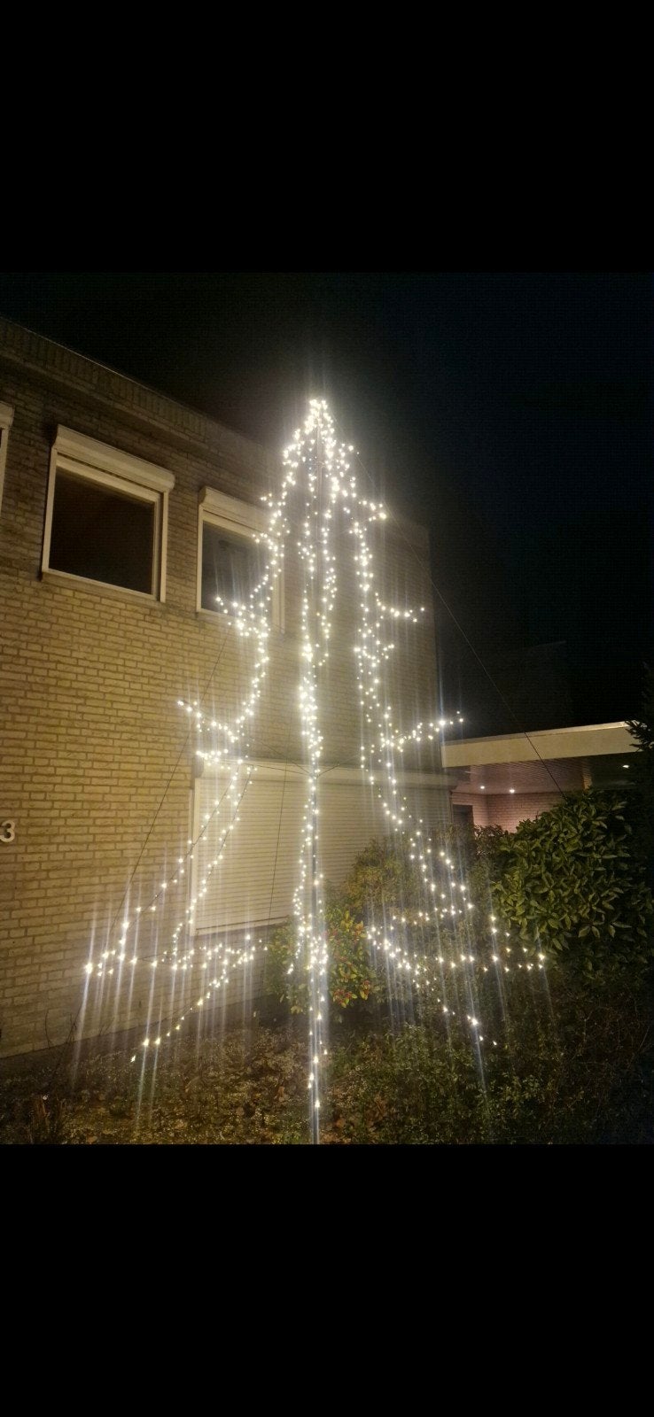 4,5M "vlaggenmastboom" Lumineo Light-Up-Tree 900 led, Ophalen of Verzenden, Gebruikt