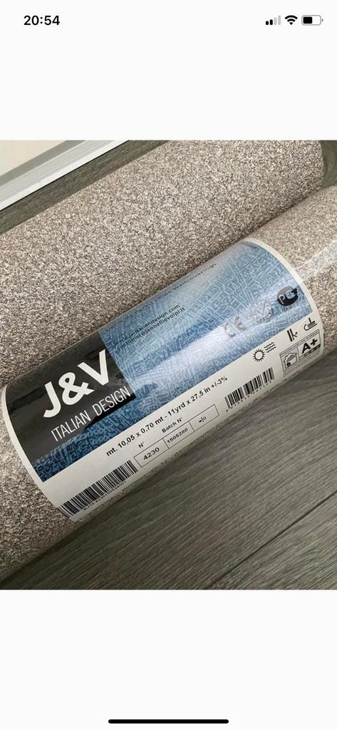 J&V design behang - chique - beige/grijs, Ophalen, Minder dan 10 m²