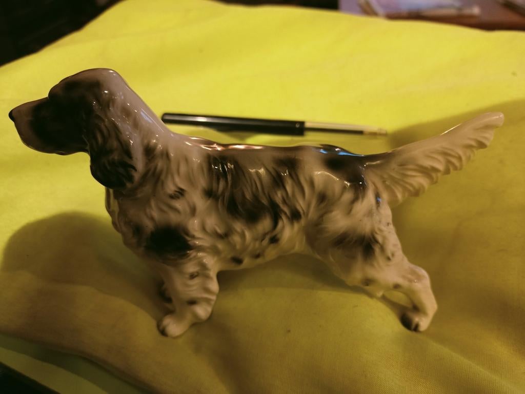 Vintage porseleinen hondje, Setter, Ophalen of Verzenden