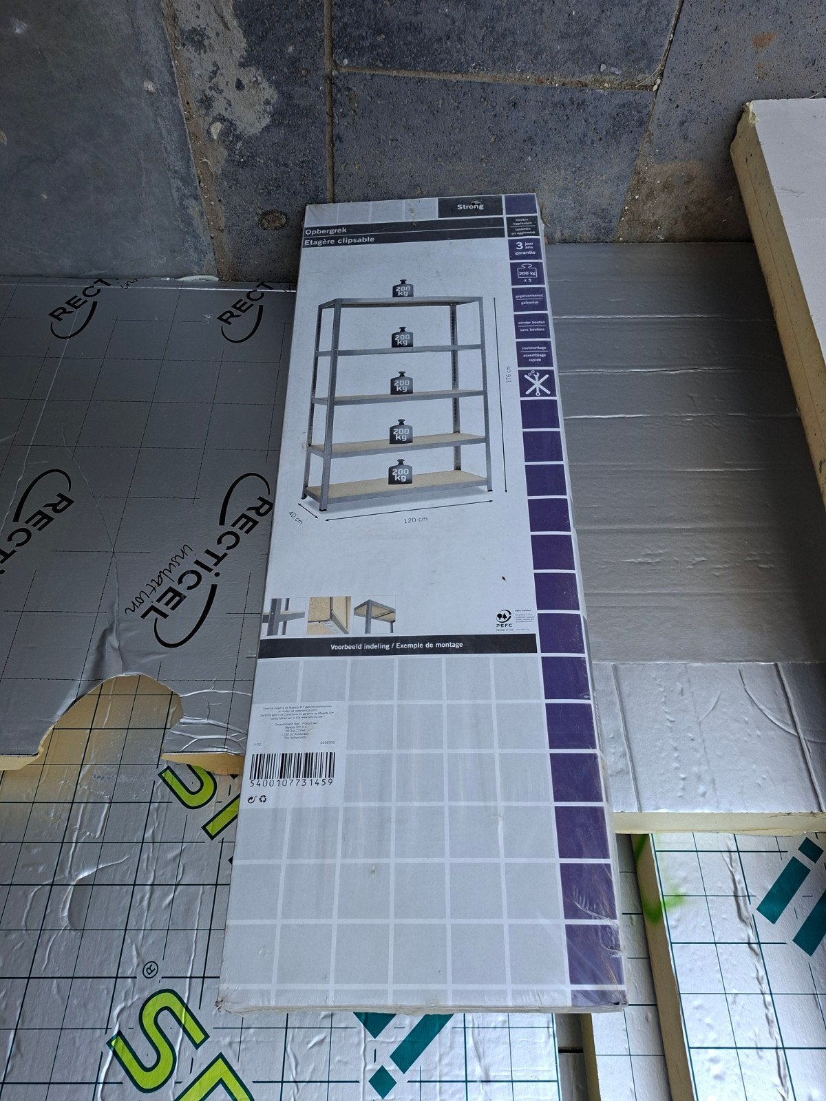 Stevig opbergrek met 5 planken - 120x40x170 cm, Ophalen, Nieuw