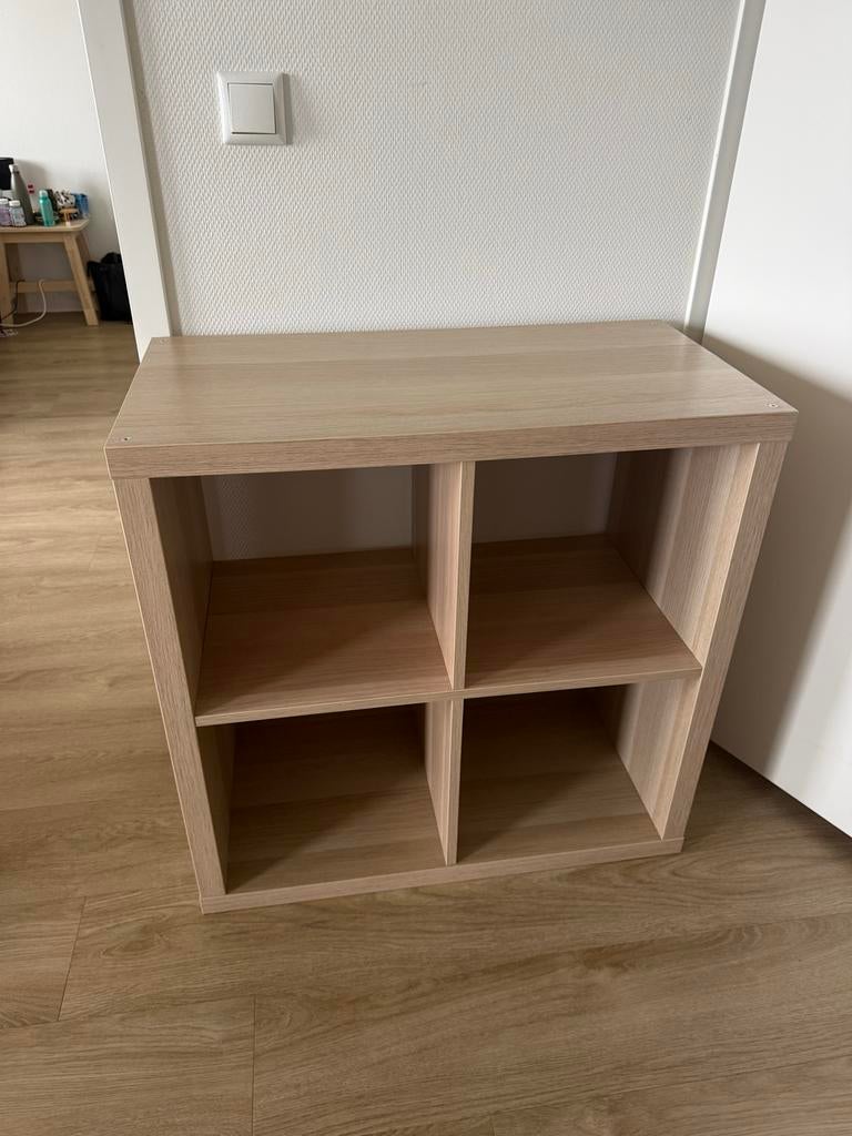 Kallax Ikea Houten vakkenkast met 4 vakken - Licht eiken, Ophalen, Zo goed als nieuw