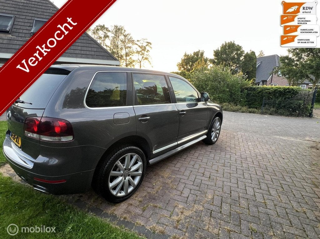 Nette Volkswagen Touareg 3.6 V6 FSI Highline bj 2008, Auto's, Gebruikt, Bruin, Vierwielaandrijving, Touareg