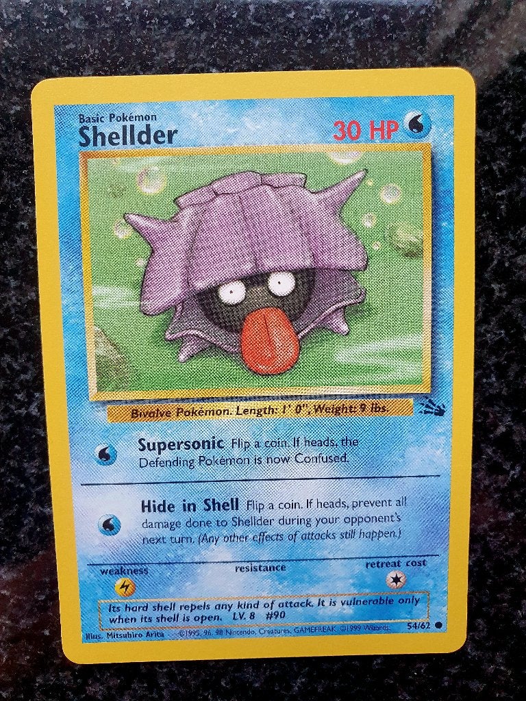 Pokemon Shellder, Ophalen of Verzenden, Zo goed als nieuw, Losse kaart