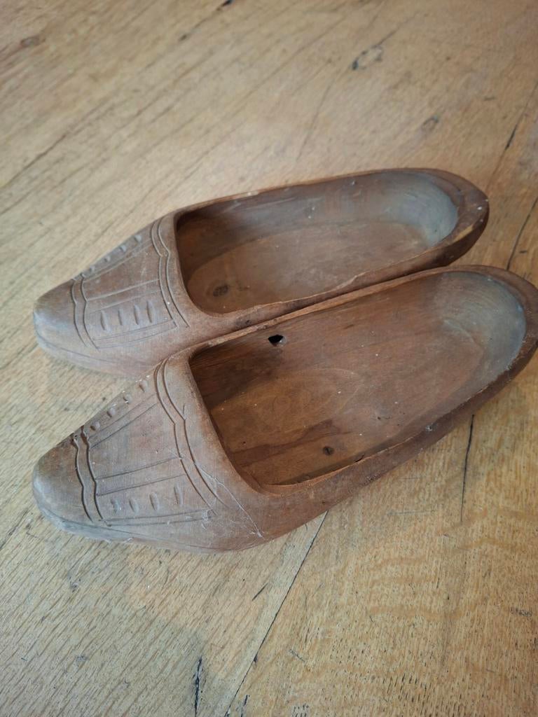 Decoratieve houten klompen - Vintage, Ophalen of Verzenden