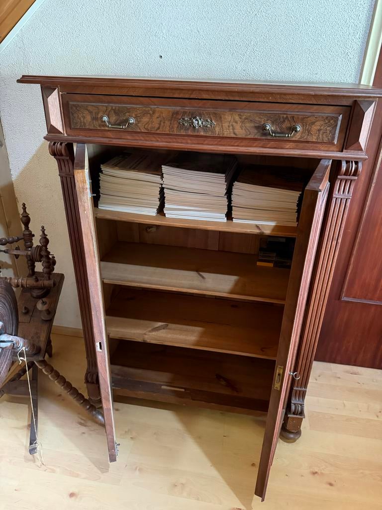 Prachtige Art Deco kast met lade en planken, Antiek en Kunst, Ophalen of Verzenden