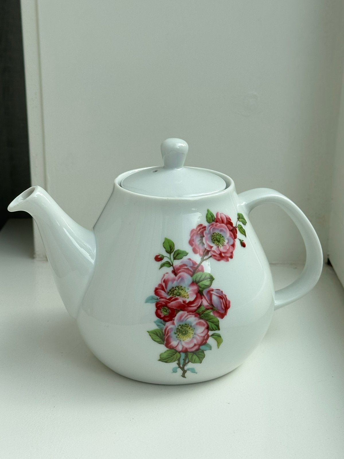 Vintage Mosa Maastricht Theepot met Bloemenprint, Huis en Inrichting, Overige merken, Vintage, Ophalen of Verzenden, Zo goed als nieuw