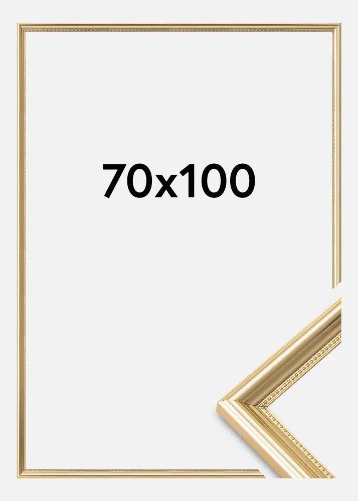 Gouden metalen lijst 70x100, Huis en Inrichting, Woonaccessoires | Lijsten, Ophalen of Verzenden, Metaal of Aluminium, Minder dan 50 cm