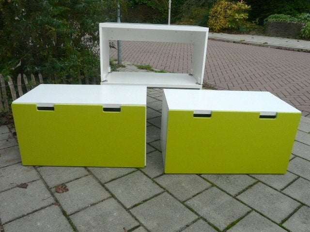 Ikea # 4 kasten en 2 lades -, Ophalen, 50 tot 100 cm, Zo goed als nieuw, Minder dan 100 cm