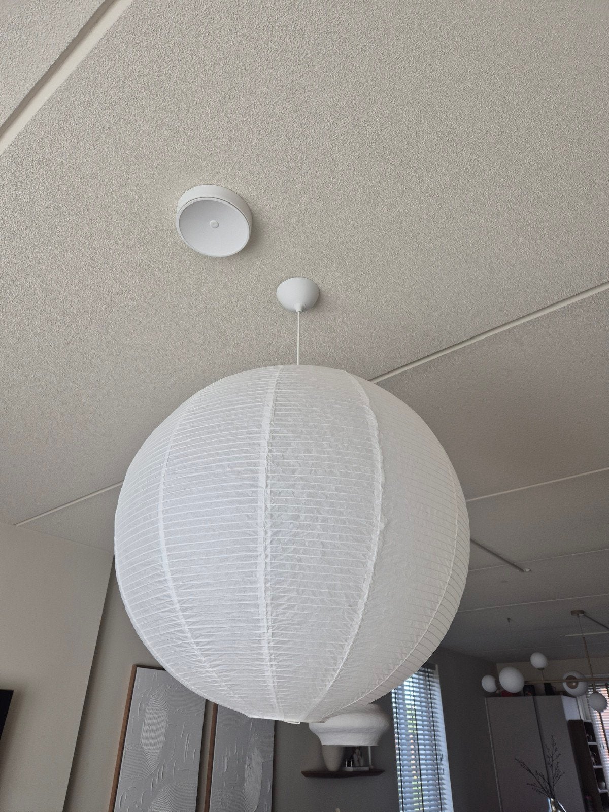 Ikea Gullsudare hanglamp van rijstpapier 70cm, Ophalen, Textiel, Modern, Scandinavisch, Minimalistisch, E27 (groot)
