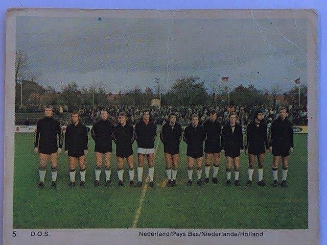 Voetbalplaatje DOS  D.O.S. Utrecht  Benfica puzzelplaat 1969, Ophalen of Verzenden, Gebruikt, Buitenlandse clubs, Spelerskaart
