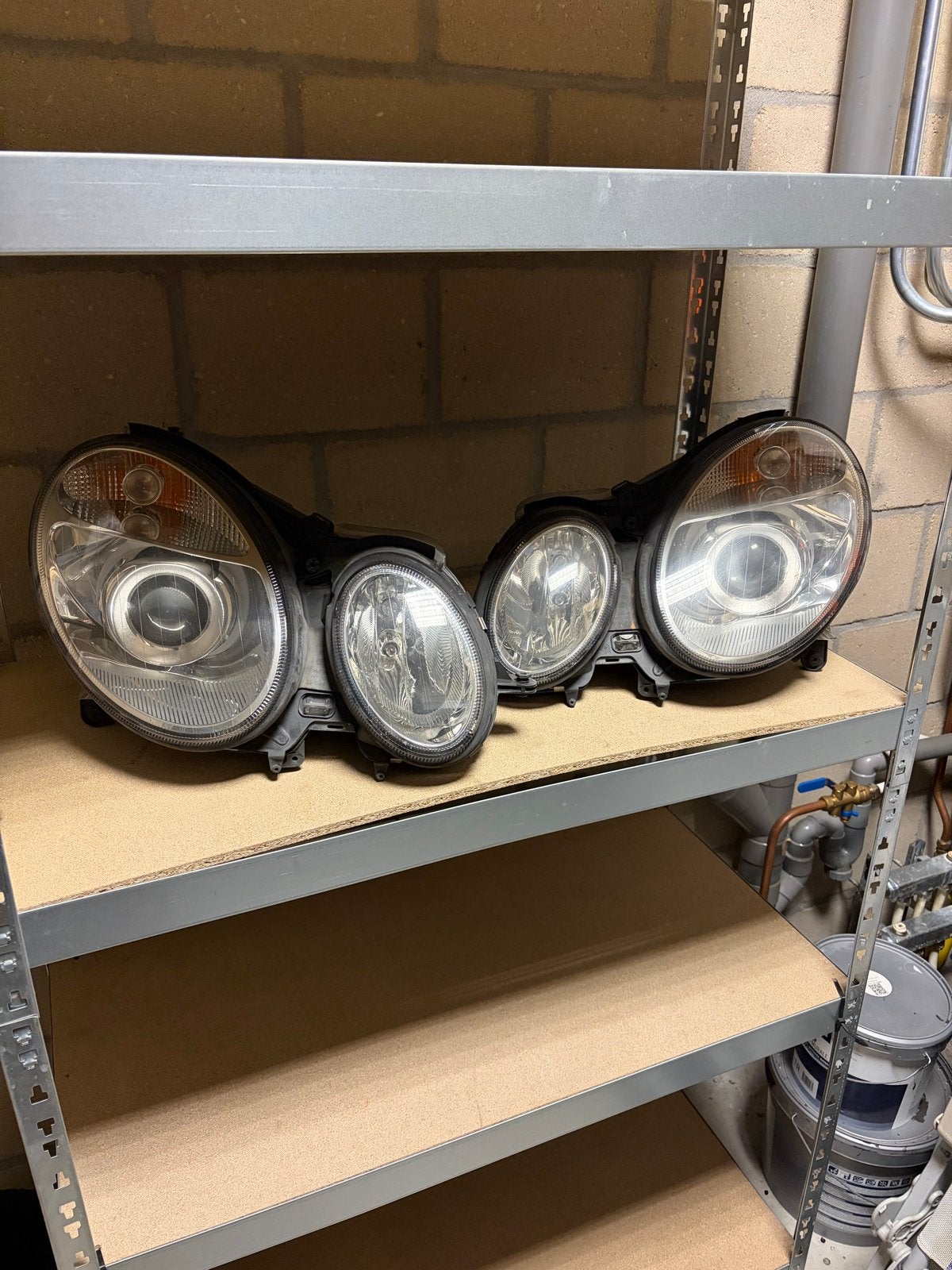 Mercedes-Benz E-Klasse W211 Koplampen Set (Links & Rechts), Ophalen of Verzenden, Gebruikt, Mercedes-Benz