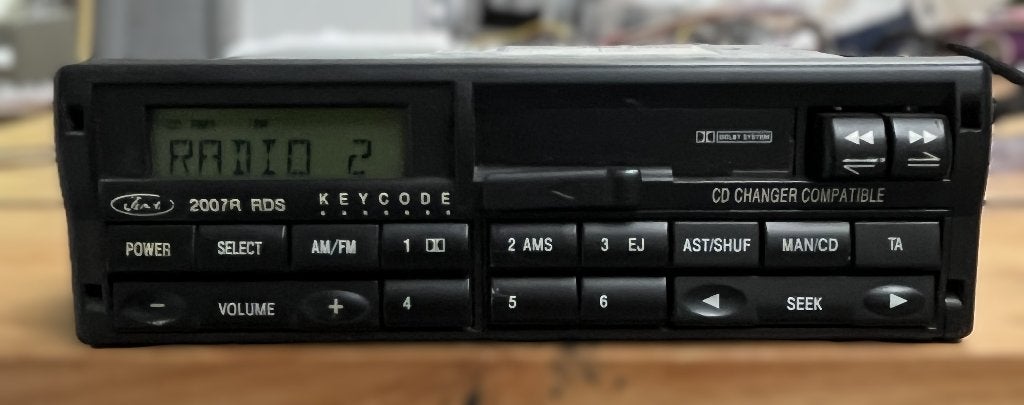 Autoradio Ford 2007R met versterker en kabels, '90er jaren, Ophalen of Verzenden, Gebruikt